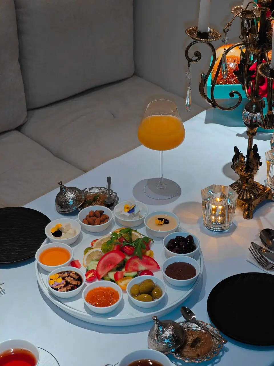 Turkish breakfast spread